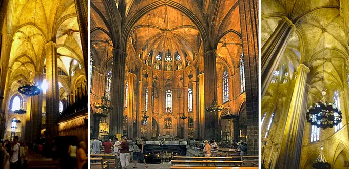 Staedtereise_barcelona_Catedral_Santa_Creu_Santa_Eulalia_innen
