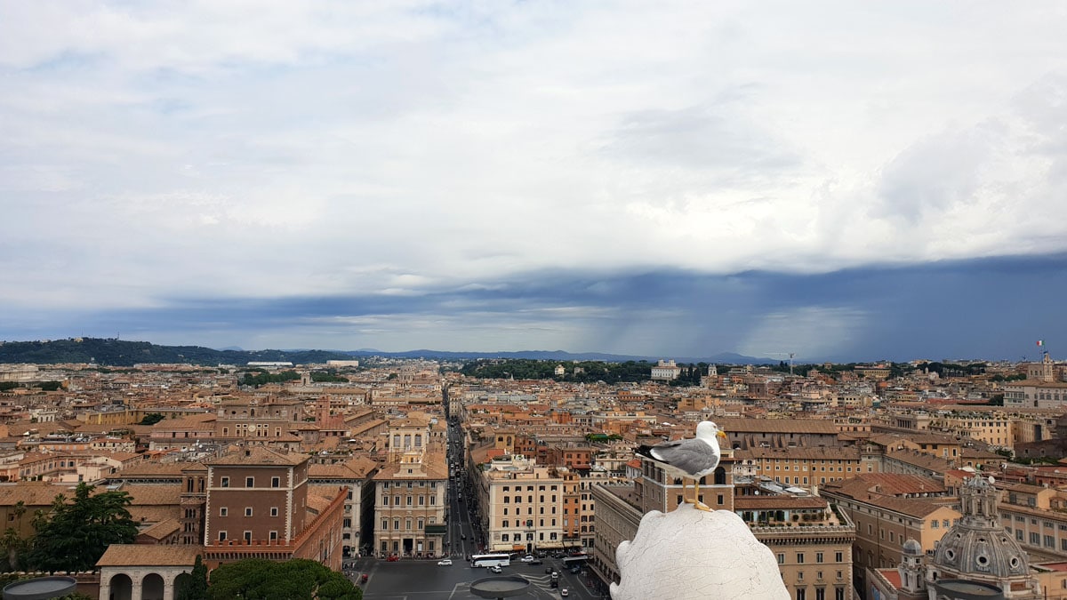 één-dag-in-rom-wat-moet-gezien-hebben Viktor-Emanuelsdenkmal-ausblick "width =" 1200 "height =" 675 "srcset =" https://www.nicolos-reiseblog.de/wp -inhoud / uploads / 2020/02 / een -dag-in-rome-wat-moet-gezien-gezien-Viktor-Emanuelsdenkmal-ausblick.jpg 1200w, https://www.nicolos-reiseblog.de/wp- content / uploads / 2020/02 / een -dag-in-rome-wat-je-moet-gezien-gezien hebben Viktor-Emanuelsdenkmal-ausblick-300x169.jpg 300w, https://www.nicolos-reiseblog.de/wp -inhoud / uploads / 2020/02 / een -dag-in-rome-wat-je-moet-gezien-gezien-Viktor-Emanuelsdenkmal-ausblick-1024x576.jpg 1024w "sizes =" (max-breedte: 1200px) 100vw, 1200px "/></noscript></p>
<hr/>
<h2>3 | Trevifontein</h2>
<p>Na een dringende verfrissing met een heerlijke espresso, gaan we verder naar de grootste en beroemdste fontein in Rome en misschien zelfs ter wereld: de Trevi-fontein of Fontana di Trevi zoals de Italianen zeggen.</p>
<p>Naast "Wat moet je in Rome hebben gezien?" De vraag rijst hier ook <span style=