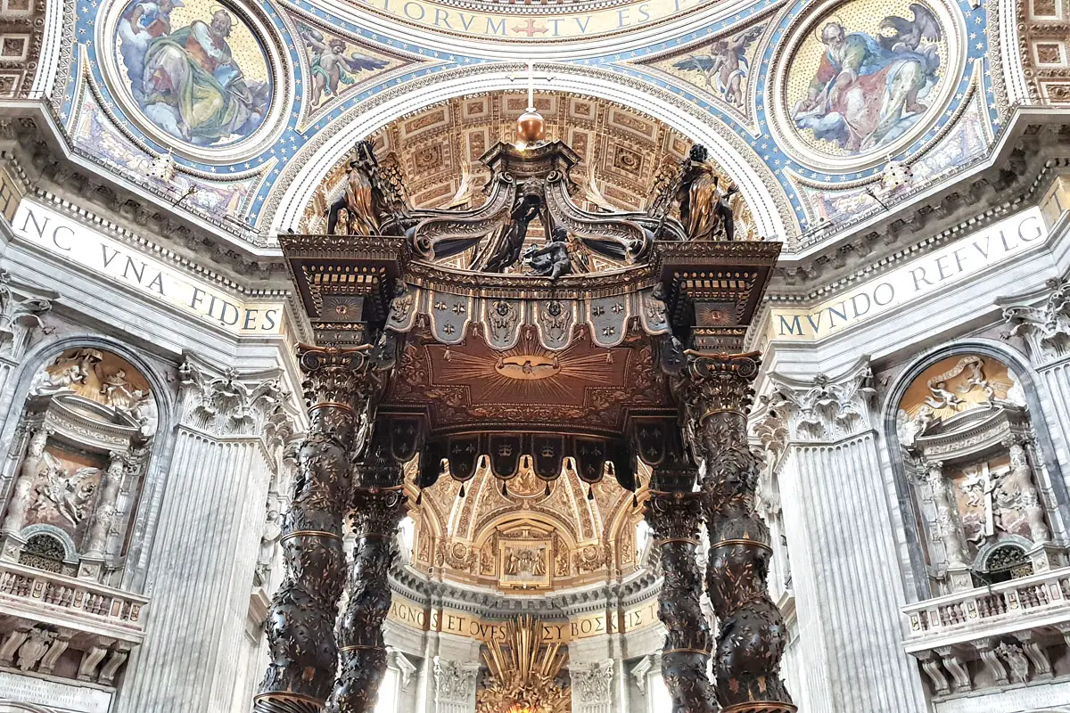 Vaticaanstad pauselijk altaar St. Peter's Basilica