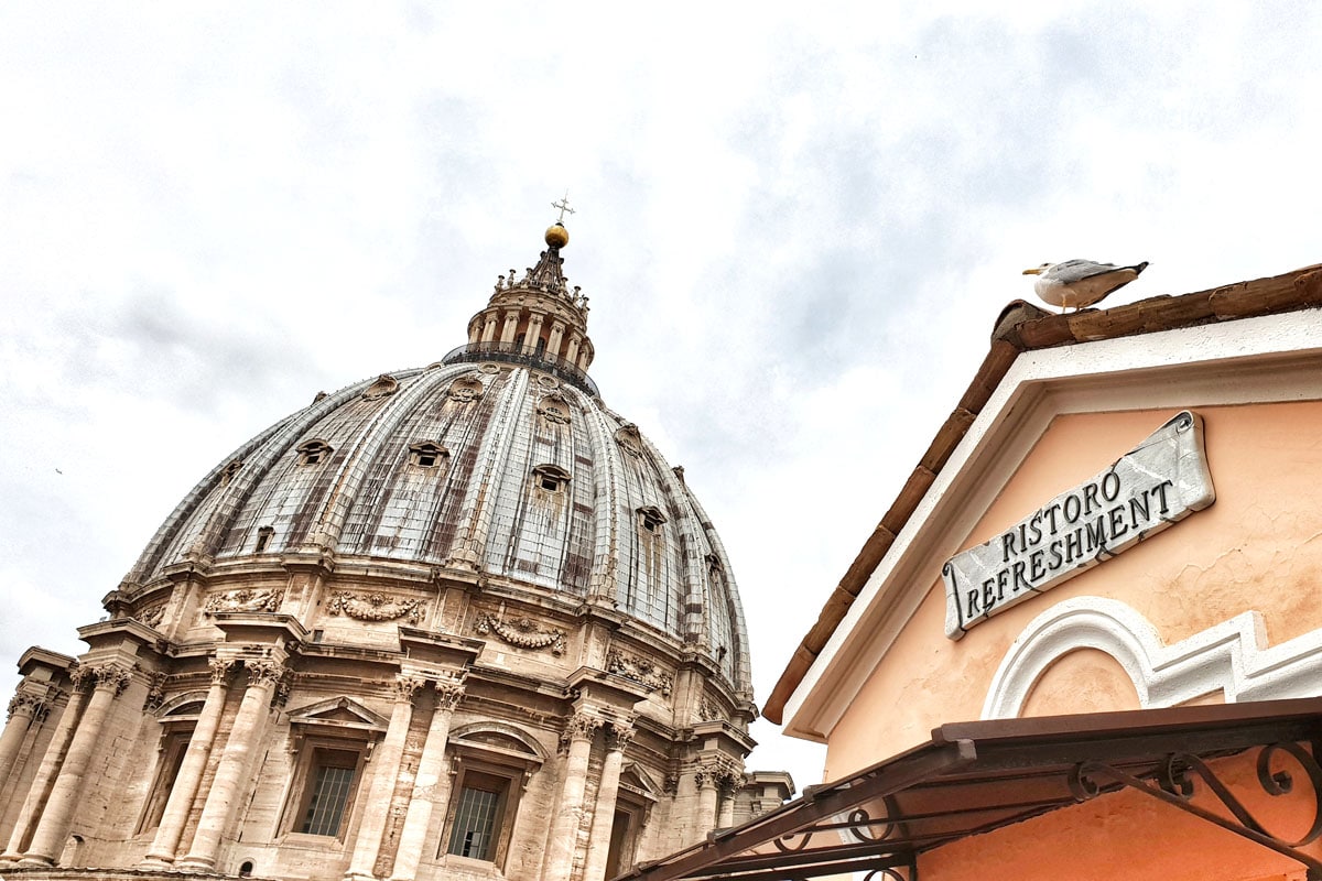 koepelcafé in vaticaanstad